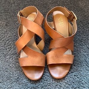 Franco Sarto - Size 9 - Cognac Wedge